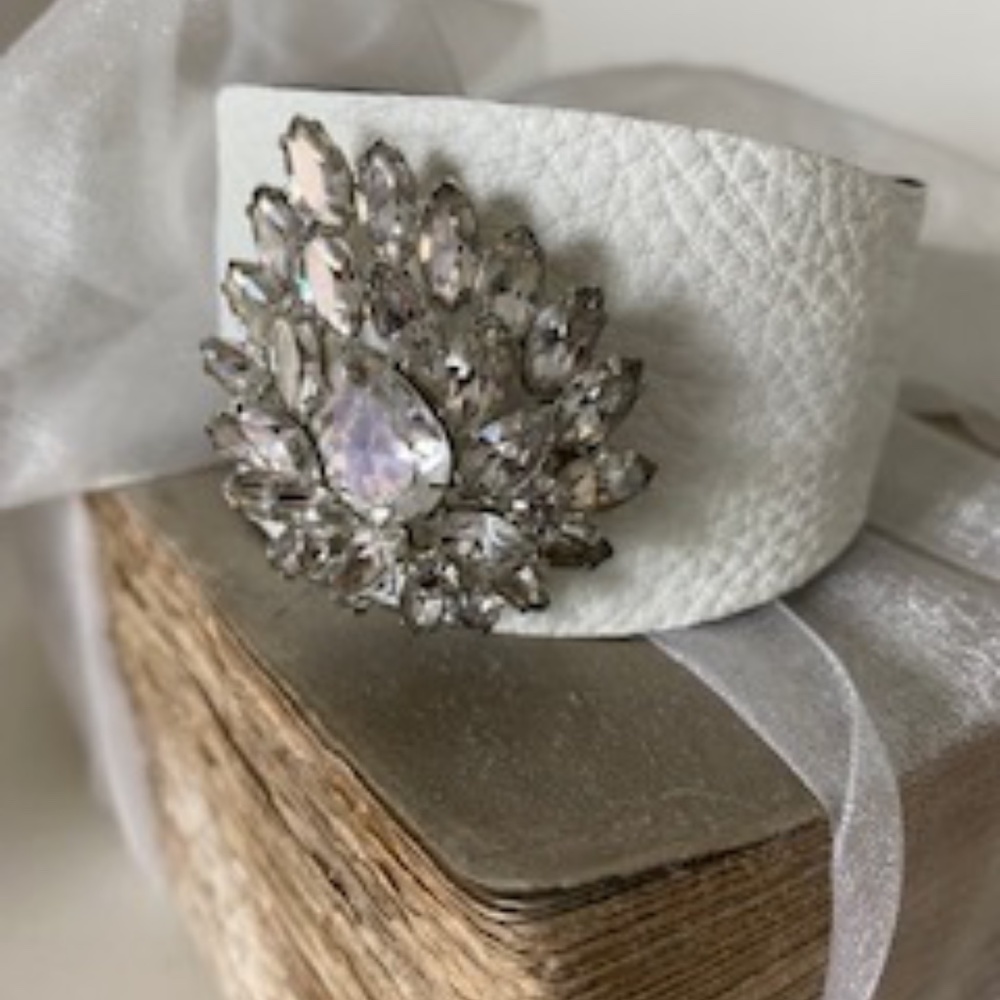 Crystal Brooch Cuff - image 2